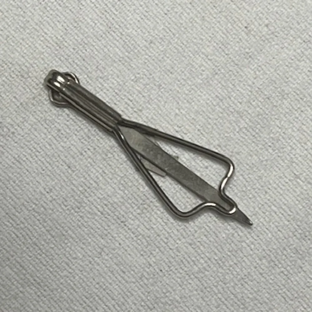 VTG Silver Tone Horse Head Equine Money Tie Clip Bar 2.5